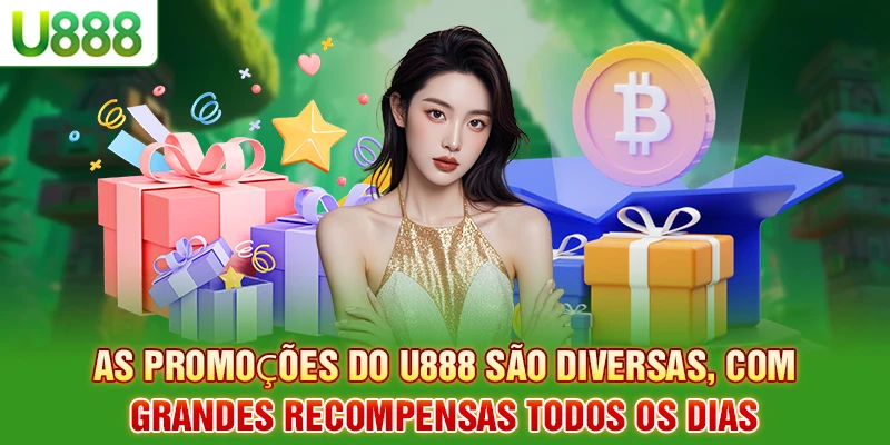 As promoções do U888 são diversas, com grandes recompensas todos os dias