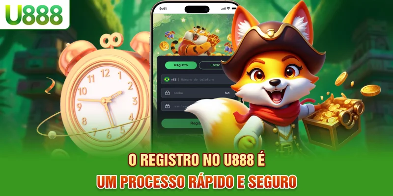 Registrar-se no U888 é um processo rápido e seguro